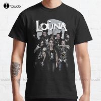 New Louna Classic Band Music Hard Metal Moon Alternative T-Shirt White On Down Shirt Cotton Tee Shirt Xs-5Xl Unisex