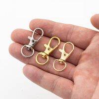 【YF】 10pcs Gold Silver Plated Lobster Clasp Hooks Split Key Ring Swivel Connector Carabiner for Jewelry Finding Making Handcrafts