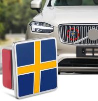 โลโก้ติดกระจังหน้า ธงชาติสวีเดน ติด วอลโว่ * SWEDEN * logo flag VOLVO S40 S60 S70 S80 S90 C30 C60 C70 XC40 XC60 XC70 XC80 XC90