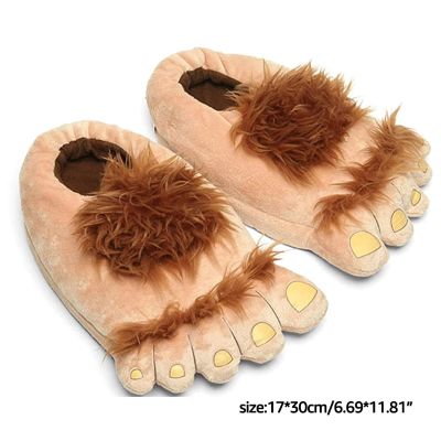 Fluffy Shoes Cozy Plush Animal Slippers for House Indoor Living Room Bedroom Pretend Play Girls Boys Christmas Costume