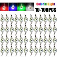 50-10PCS LED Attracting Fish Light Eye Shape Fishing Lure Light Underwater Eye Shape Fishing Squid Fishing Bait Luminous Lures