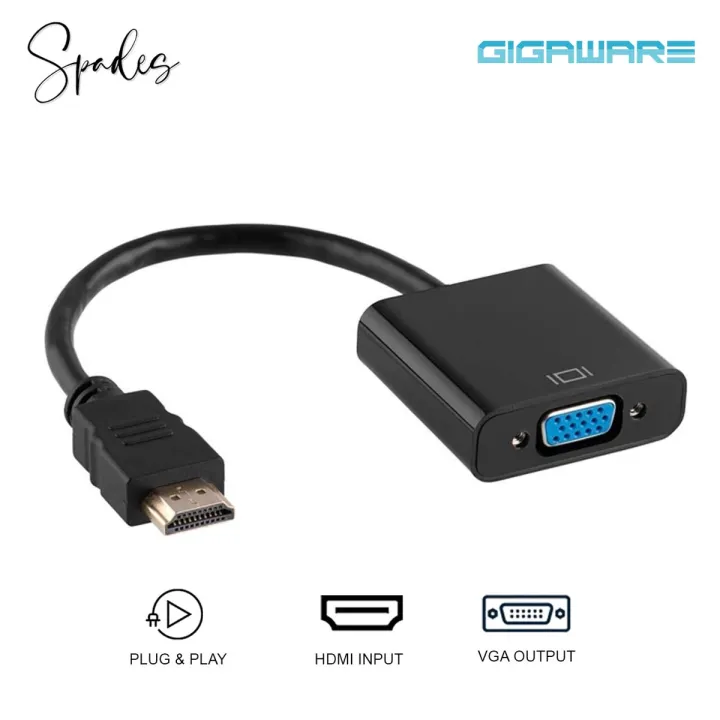 Gigaware HDMI Input to VGA Adapter Converter For PC Laptop NoteBook HD ...