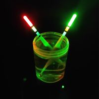 2pcs Plastic Fishing Float LED Electric Float Light Deep Water Night Fishing Tackle Bobber Fish Gear with electrons