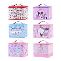 Kawaii Foldable Organizer Makeup Case Storage Box Fashion Beauticia Cute Cartoon Anime Cosmetics Makeup Boxes Beauty Case