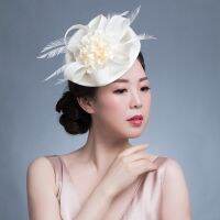 2021Women Chic Fascinator Hat Cocktail Wedding Party Church Headpiece kentucky Headwear Feather Hair Accessories Sinamay Fascinators