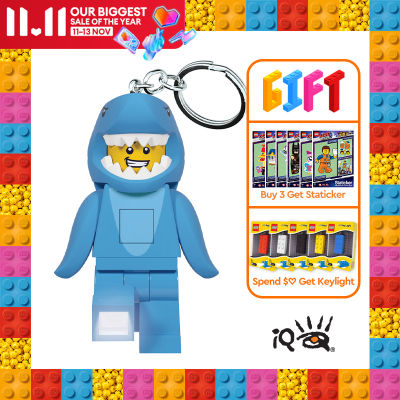 IQ LEGO® Iconic LED luminous Key Chain Pendant Toy (Shark Suit Guy)