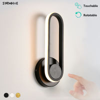 Rotatable Touch Bedroom Wall Lamp Bedside Indoor Living Room Led Wall Lights Fixture Stair Light Sytmhoe