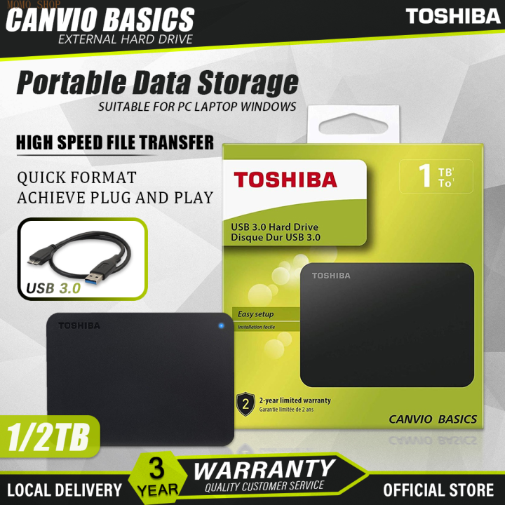 Toshiba External Hard Drive 1TB 2TB USB 3.0 Hard Drive HDD Enclosure