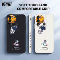 VRQR เคสโทรศัพท์ Tecno 8C ประกาย/Spark Go 2022/KG5k/KG5j แบบนิ่มที่เป็นซิลิโคนเหลวลายจรวดนักบินอวกาศกันน้ำไม่มี Fingerrints ที่จับแสนสบายสัมผัสนุ่มการออกแบบใหม่