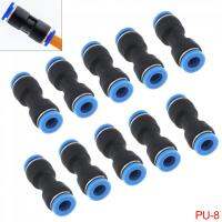 10pcs/lot 8MM PU-8 Plastic Straight Through Quick Connector Pneumatic Insertion  Air Tube Pipe Fittings Accessories