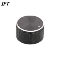 28mm x 16mm Plastic Potentiometer Control Volume Rotary Knob Cap Black Guitar Bass Accessories