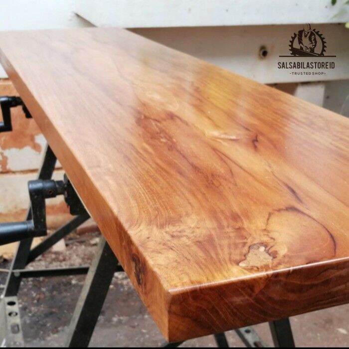 Top Table kayu mahoni 100x60x3cm Lazada Indonesia