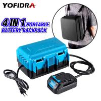 zvhm00 Portable Power Supply Backpack Battery Power Bank Battery Storage Power Tools For 4xLithium-Ion Batteries For 18v Battery