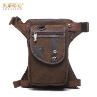 new quality men waist pack Fanny pack waterproof canvas waist bag leg bag casual military belt thigh bag trunk bum hip pouch Running Belt