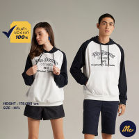 Mc Jeans เสื้อกันหนาว สเวตเตอร์ มีฮู้ด Unisex สีขาว MS016