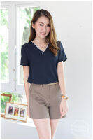 Narinari : NT8710 V-Placket Blouse