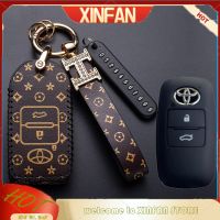 XINFAN โตโยต้า Vios 2023ใหม่เคสปกหนังกุญแจรถยนต์รีโมทไร้กุญแจ