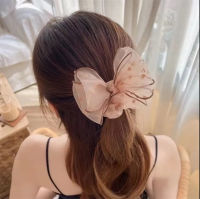 ชาวเน็ต 2022 Xinhuan Organza Bowknot ลำไส้ใหญ่วงกลม Crobquette หัวผมหางม้าเชือกหัวตัดอายุ 99HN