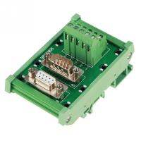 48V 1A DB9-MG6 DIN รางติดตั้งโมดูลอินเทอร์เฟซชาย/หญิงเชื่อมต่อ Breakout Board