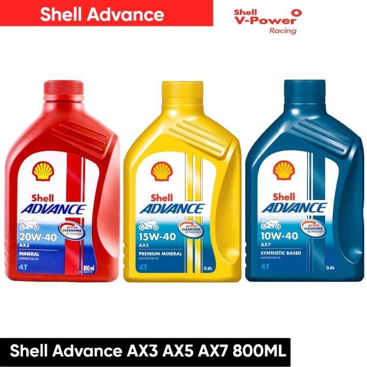 【COD】 Shell Advance 4T Fully Synthetic Based Engine Oil Ax3 20w40 AX5 ...