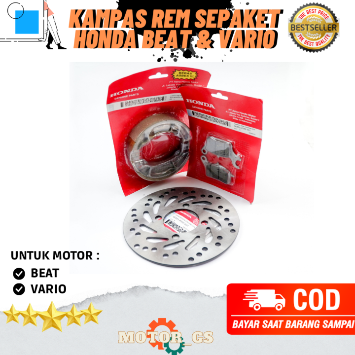 kampas rem cakram vs depan belakang xeon