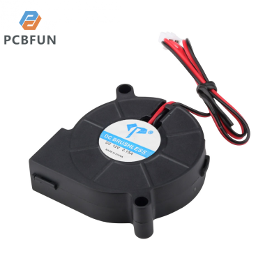 pcbfun พัดลมเทอร์โบเป่าลม DC 5015 DC เส้นผ่านศูนย์กลาง5ซม. 12V เงียบพัดลมหอยโข่งบรรจุน้ำมัน