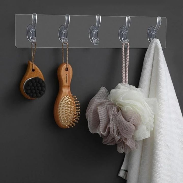 transparent-non-marking-sticking-adhesive-door-wall-hangers-hooks-silicone-storage-hanging-ba