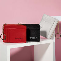 Black Card Holder Student Zipper Card Bag Multi Functional Money Bag Coin Purse Zipper Card Bag Women Wallet