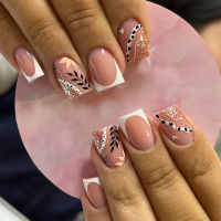 Ins Fresh Lovely Fashion Fake Nails Nail Art YK2 Girls Finished Nail Patch Korean Style Short Fake Nails Wearable Nails Stickers