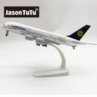 JASON TUTU 18-20เซนติเมตร Lufthansa แอร์บัส A380เครื่องบินรุ่น D Iecast โลหะเครื่องบินเครื่องบินรุ่นวางสินค้า