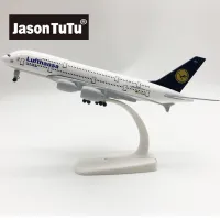 JASON TUTU 18-20เซนติเมตร Lufthansa แอร์บัส A380เครื่องบินรุ่น D Iecast โลหะเครื่องบินเครื่องบินรุ่นวางสินค้า