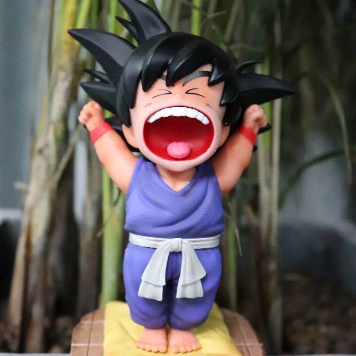 โมเดลฟิกเกอร์-อนิเมะ-dragon-ball-q-yawning-son-goku-น่ารัก-คุณภาพสูง-ของเล่นสําหรับเด็ก