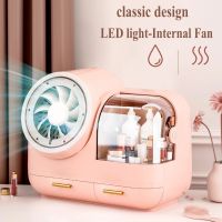 【YD】 Rotating Desktop Organizer Mirror Makeup with Storage Drawer Gifts