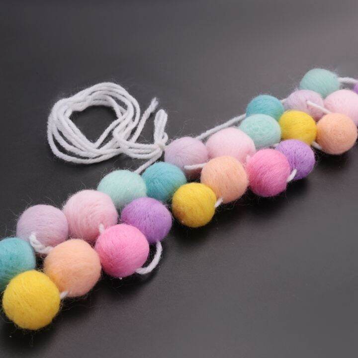 3-pcs-wool-felt-ball-garland-colorful-pom-pom-garland-for-mardi-gras-easter-halloween-thanksgiving-christmas-decor