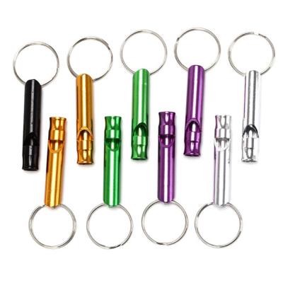 10Pcs Outdoor Emergency Loud Sound Aluminum Alloy Survival Training Whistle Survival kits