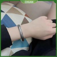 CHUAN 2pcs เงินสเตอริง S925 เปิดกำไลข้อมือ บุคลิกภาพที่ดี รูปแบบยางรถ กำไลเปิดปาก ง่ายๆ งานทำมือ กำไลข้อมือบิด สำหรับผู้ชาย