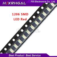 100pcs Red 1206 SMD LED light 3216 new original