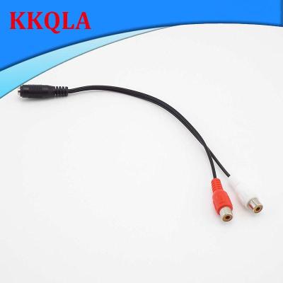 QKKQLA Universal 3.5Mm Stereo Audio Female Connector Jack To 2 Rca Female Socket To Headphone 3.5 Y Adapter Cable