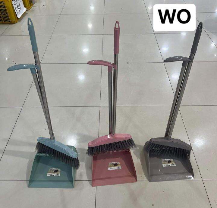 Dustpan With Extendable Broomstick Easy Sweeping Broom And Dustpan