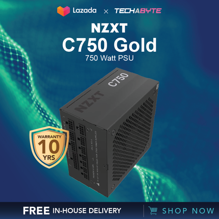 NZXT C750 750W 80+ Gold Full Modular Power Supply Unit Lazada