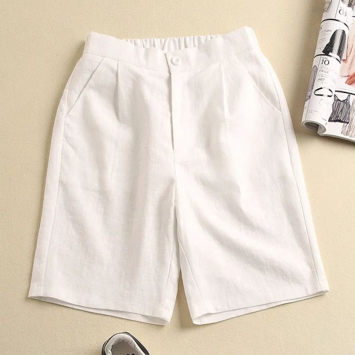 board-shorts-cotton-and-linen-female-large-size-2021-summer-new-korean-version-of-thin-section-high-waist-casual-wide-leg-shorts