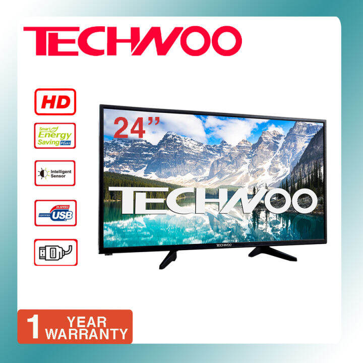 TECHWOO 24 INCH FLAT SCREEN LED TV HD READY/ USB/ HDMI Lazada PH