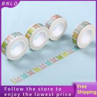 BNLO Colour เทปกระดาษญี่ปุ่นธง1.5cm10m การตกแต่ง DIY เทปกาวเครื่องเขียนน่ารัก