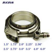 ZUCZUG 1.5 - 6.0 Inch SS 304 Quick Release V Band Clamp For Exhaust Pipe With Male Female Flange Welding Groove Kit