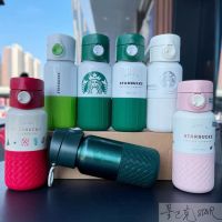 Starbucks Cup Classic Inheritance Goddess สีเขียวเข้ม สีชมพู แพลตตินั่ม สแตนเลส การทำงานด้วยมือเดียว ถ้วยเก็บความเย็น