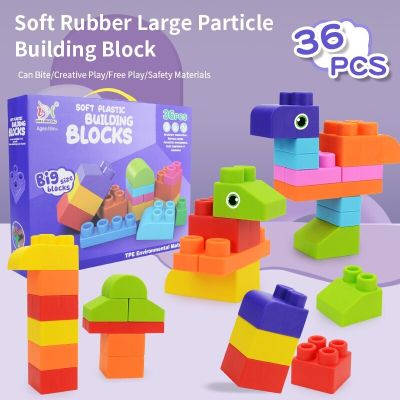 Soft Building Block Sets.STEM Building Blocks for Baby.Large Construction Block Toys for Toddler Safe Playing