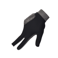 3 Finger Billiards Snooker Professional Glove Show Pool Glovefor Left Right Hand Size ( สีดำ )-Lianeur