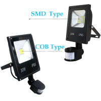 Ultrathin 10W 20W 30W 50W LED Floodlight With PIR Motion Sensor Detector waterproof Spotlight Outdoor IP65 Lamps