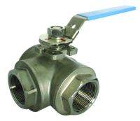 FIDA Ball valve 3-WAY L&amp;T Port 316SS Screw 1/2"-2" บอลวาล์ว 3ทาง สแตนเลส316 แบบเกลียว 1/2"-2"