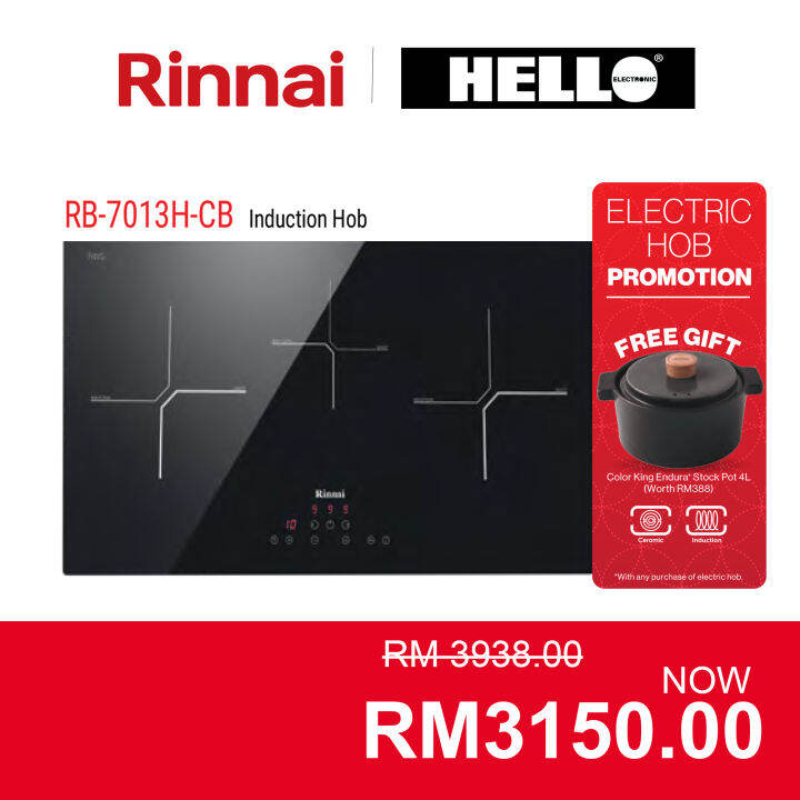 Rinnai Induction Hob Built In Electric Hob RB7013HCB Lazada